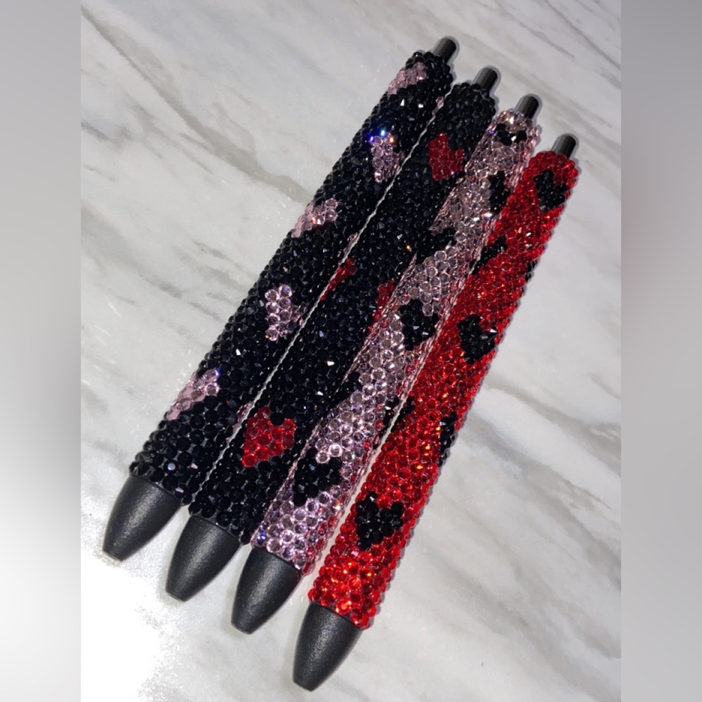 🖤❤️Black & Red Rhinestone Gel Pen💗